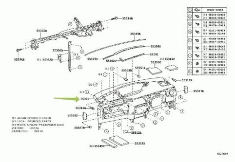 innova dashboard parts