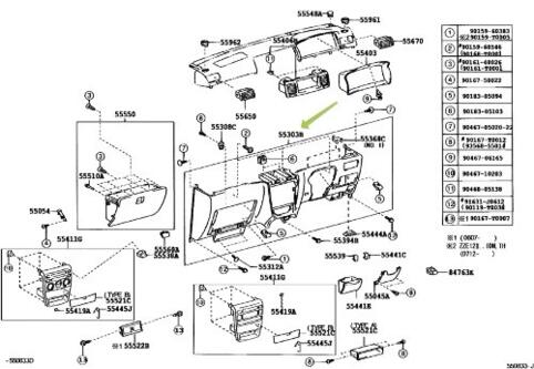 toyota corolla dashboard parts