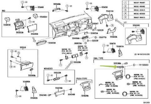 innova dashboard parts