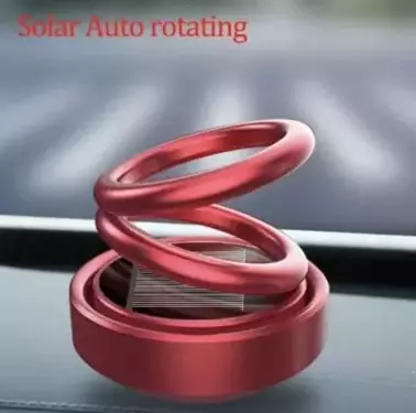 Car Air Freshener Car Aromatherapy Solar Auto Rotation Double Ring