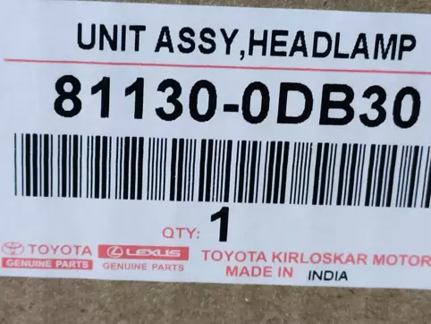 UNIT ASSY, HEADLAMP, RH: Toyota / Lexus 81130-0DB30 -compatibility