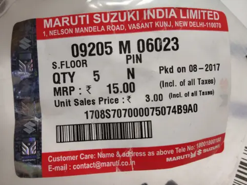PIN: MARUTI SUZUKI 09205M06023 -compatibility, features, prices