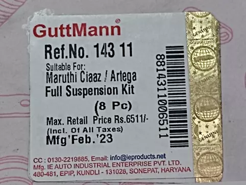Full Suspension Kit (Set of 8): GuttMann 143 11 -compatibility