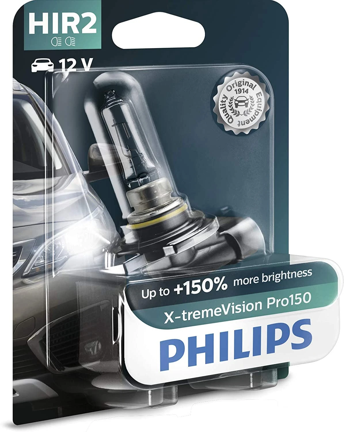 Philips X-treme Vision Pro150 9012 HIR2 12V 55W +150% Bright Light Halogen  Headlight Car Genuine Original Bulbs DRL, 2X - AliExpress