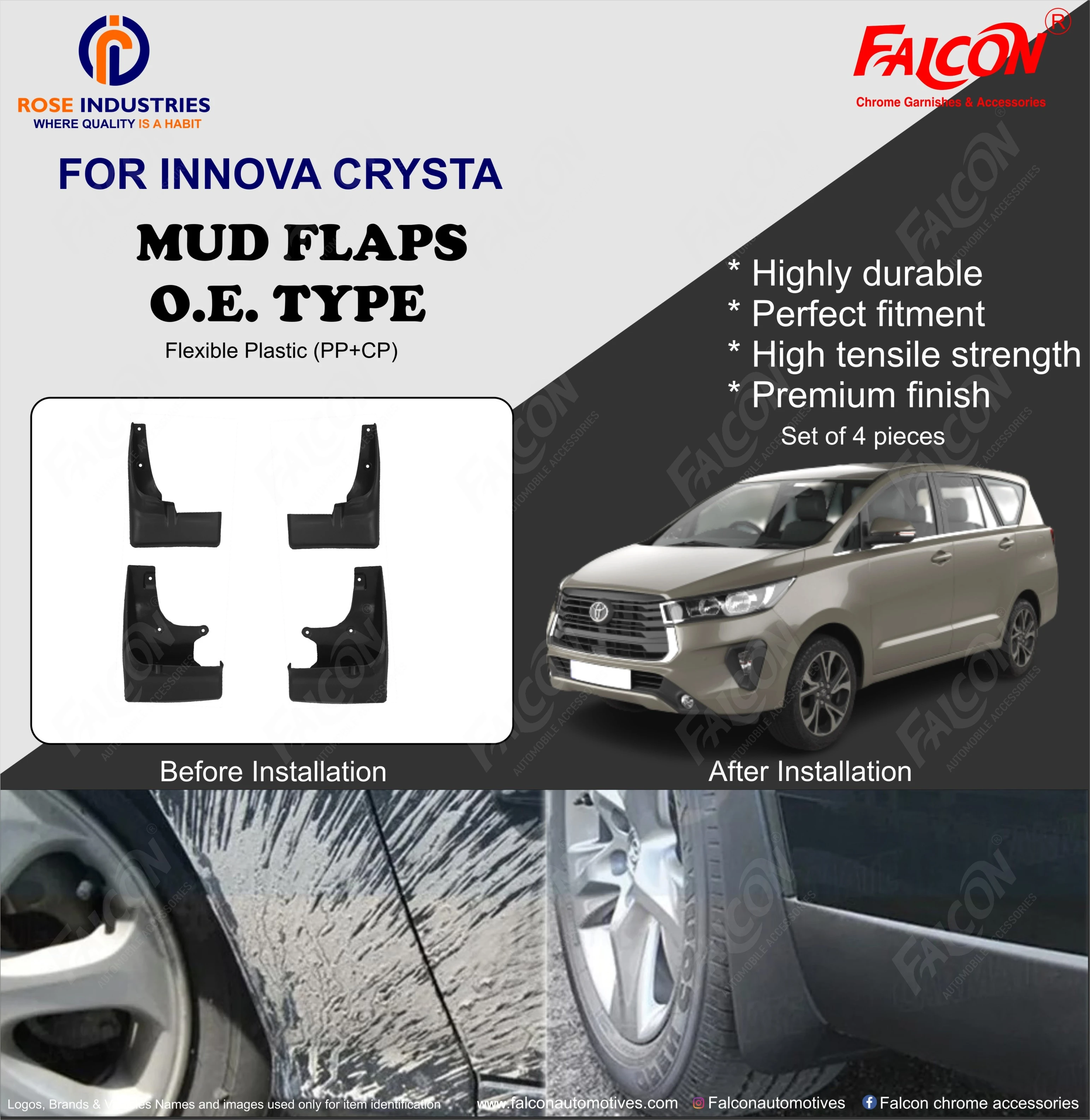 Mud Flap (Set of 4): FALCON RMF59 -compatibility, features, prices